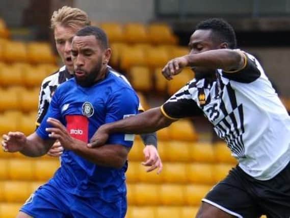 Brendan Kiernan in action for Harrogate Town during Saturday's League Two clash with Port Vale. Pictures: Matt Kirkham