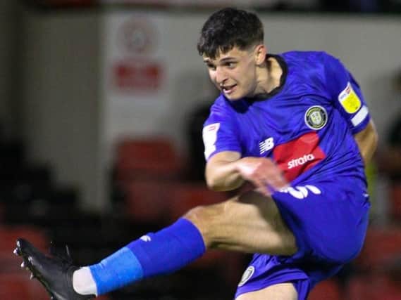 Connor Kirby in action for Harrogate Town. Pictures: Matt Kirkham