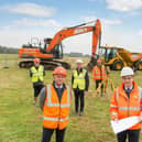 Front (left-right) Will I'Anson (Sales Director, I'Anson Brothers) & Chris I'Anson (Chairman & Managing Director, I'Anson Brothers)
Rear (left-right), Lindsay Ross (Dalton 009) Mark Robson (Leader, Hambleton District Council) Mark Smith (HACS Construction Group) & Kevin Baker (Project Design Manager)