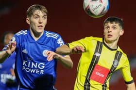Connor Kirby in action for Harrogate Town during Tuesday's EFL Trophy triumph over Leicester City under-21s. Pictures: Matt Kirkham