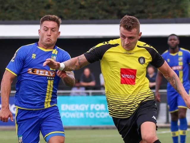 Joe Leesley has made 134 starts for Harrogate Town since joining the club in 2016, but is yet to feature this season. Pictures: Matt Kirkham