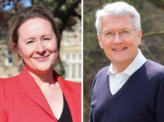 Liberal Democrat parliamentary spokesperson Judith Rogerson and Harrogate and Knaresborough MP Andrew Jones.