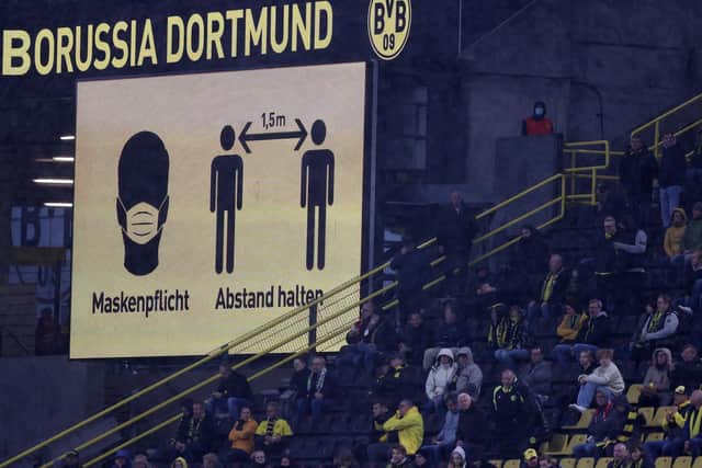 Fans in their thousands have been allowed in to watch games in the Bundesliga. Picture: Getty Images
