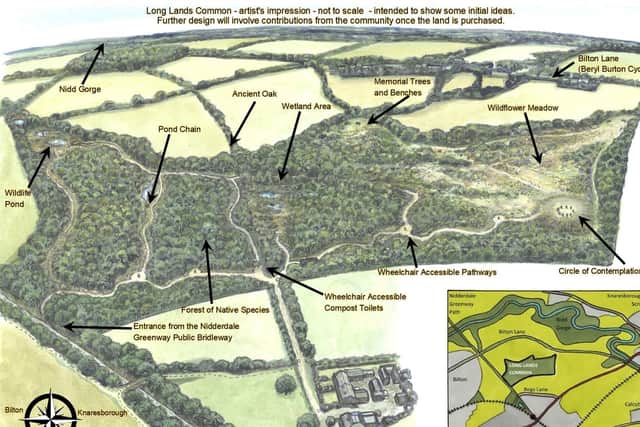 More than 500 members of the public have bought shares in Long Lands Common between Harrogate and Knaresborough to  create Harrogate’s first community-owned woodland.