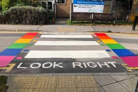 Three new Pride crossings have been unveiled at Harrogate District Hospital.