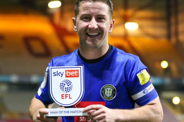 As well as being named Harrogate Advertiser Star Man, Josh Falkingham also picked up Sky Sports' man of the match award.