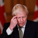Prime Minister Boris Johnson during a media briefing in Downing Street, London, on coronavirus (COVID-19). Photo: PA