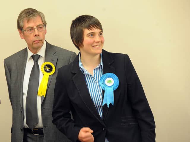 Harrogate Borough Council cabinet member Rebecca Burnett pictured in 2014 when she won the Rossett seat on Harrogate Council.