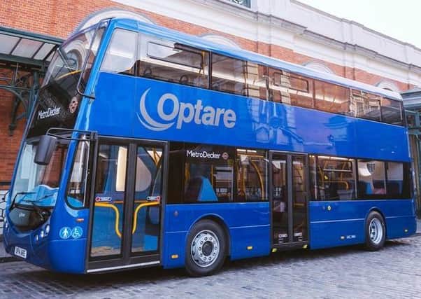 A bus made by Sherburn-in-Elmet-based manufacturer Optare.