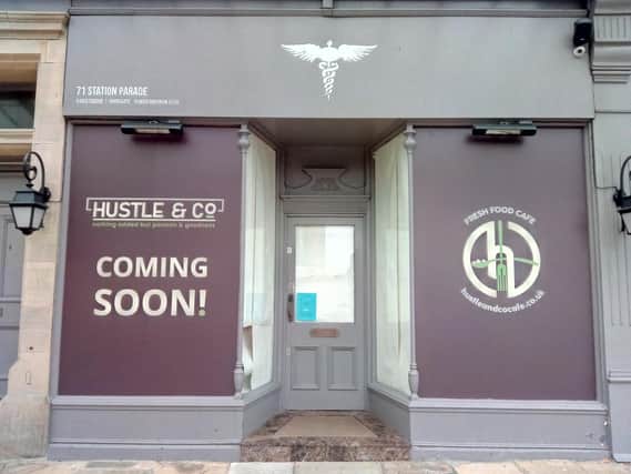Coming soon! The frontage of a new cafe which is to open in Harrogate.