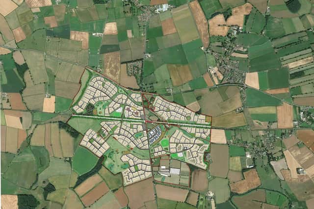 This is the council's preferred option of where the 3,000 homes should be built near Green Hammerton.