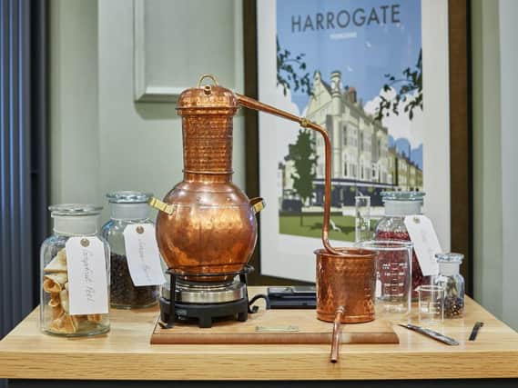 Covid-secure - Learn the secrets of gin making in safety at The Spirit of Harrogate Experience Store in Harrogate.