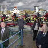 For a better future - Pictured at Flamingo Land are (from left) Ian Yapp, chief education officer at the STAR Multi-Academy Trust; Gordon Gibb, CEO Flamingo Land Ltd; Nicky Riddell, park executive at Flamingo Land; and North Yorkshire County Council leader Coun Carl Les.