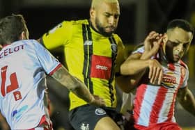 Brendan Kiernan made an impression from the substitutes' bench during Harrogate Town's goalless draw with Stevenage. Pictures: Matt Kirkham