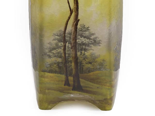 A Daum Nancy Enamelled Cameo Landscape Vase realised £2,200 at auction.