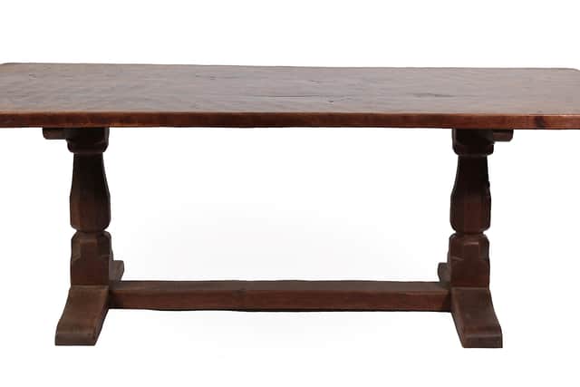 A 1920s/30s Robert ‘Mouseman’ Thompson Refectory Table with Double Mouse Signature sold for £7,800.