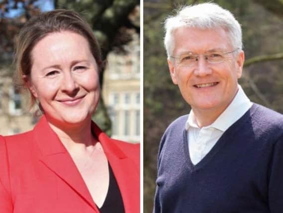 Liberal Democrat parliamentary spokesperson Judith Rogerson and Harrogate MP Andrew Jones.