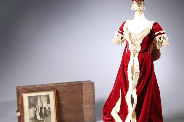 The 1902 coronation robes and items belonging to the Earl and Countess of Guilford that sold for £3,600.