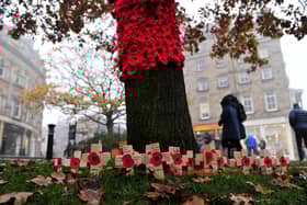 Things looked very different this year as fewer people were able to venture outside to pay their respects.