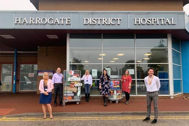 Pop-up shop for charity at Harrogate District Hospital.