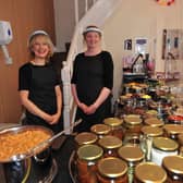 Still trading for takeaways - Natasha Hawkes and Cheryl Wilsher of Rafi's Spice Box, who are members of Commercial Street Retailers Group in Harrogate.