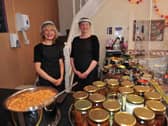 Still trading for takeaways - Natasha Hawkes and Cheryl Wilsher of Rafi's Spice Box, who are members of Commercial Street Retailers Group in Harrogate.