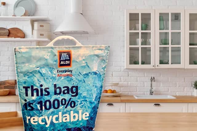 The 'eco' freezer bag will be available in the Harrogate Aldi store.