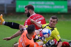 Jack Muldoon's seventh goal of the season earned Harrogate Town a point at home to Crawley. Pictures: Matt Kirkham