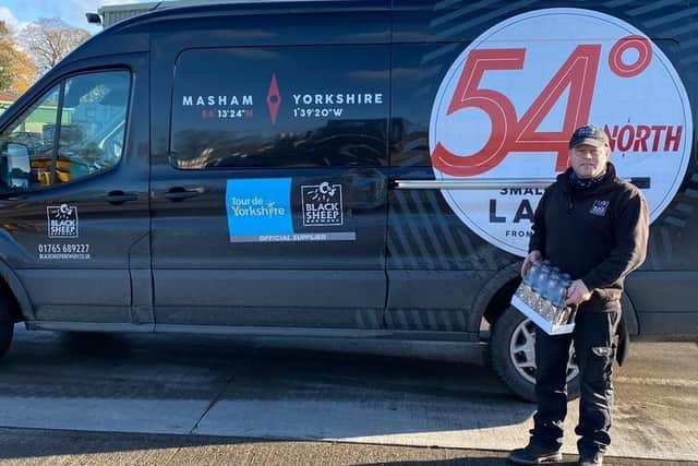 Black Sheep Brewery Drayman Chris Croft who is among the team delivering beer across the region to people’s homes, including Harrogate.