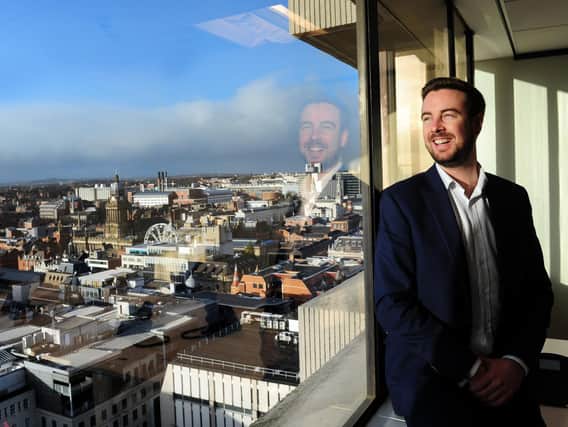 Charlie Lancaster was area manager for workspace provider Regus in Leeds, pictured, in 2017
