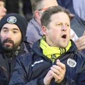 Dave Worton cheers on his beloved Harrogate Town. Pictures: Matt Kirkham