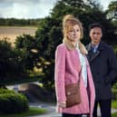 Laurel Thomas (played by Charlotte Bellamy) and her partner Jai (Chris Bisson) make the heart-breaking call to terminate their pregnancy in the hard-hitting Emmerdale storyline that is due to start this week. Picture: ITV.