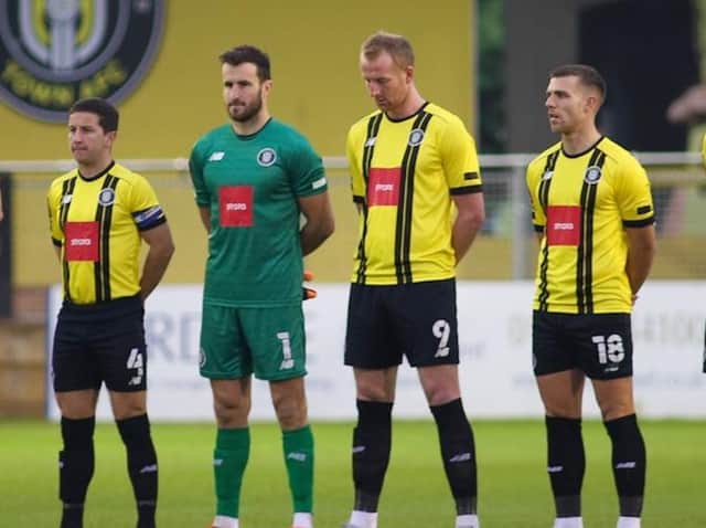 Harrogate Town were soundly-beaten by Blackpool at the EnviroVent Stadium. Pictures: Matt Kirkham
