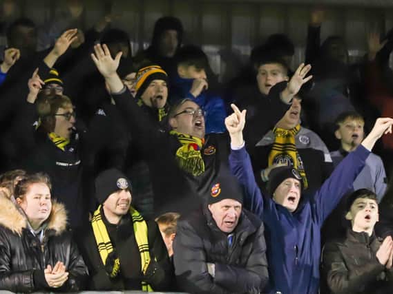 Harrogate Town supporters could be able to attend a fixture at Wetherby Road for the first time in almost seven months this Saturday. Pictures: Matt Kirkham
