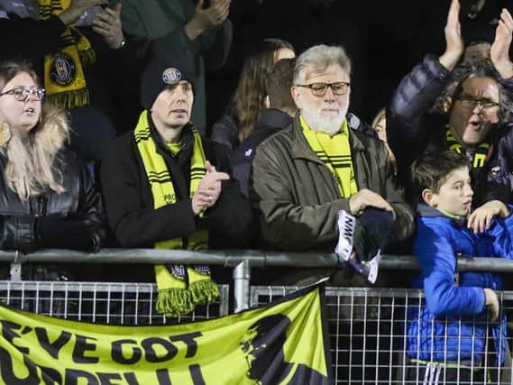 The last time that Harrogate Town fans were able to attend a league fixture at Wetherby Road was on March 7 when the Sulphurites played out a 1-1 draw with Bromley. Pictures: Matt Kirkham