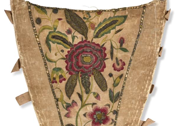 This Circa 1720 English Stomacher realised £950 at the auction on November 21.