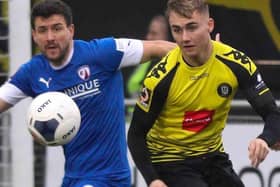 Jack Diamond in action for Harrogate Town against Chesterfield. Pictures: Matt Kirkham