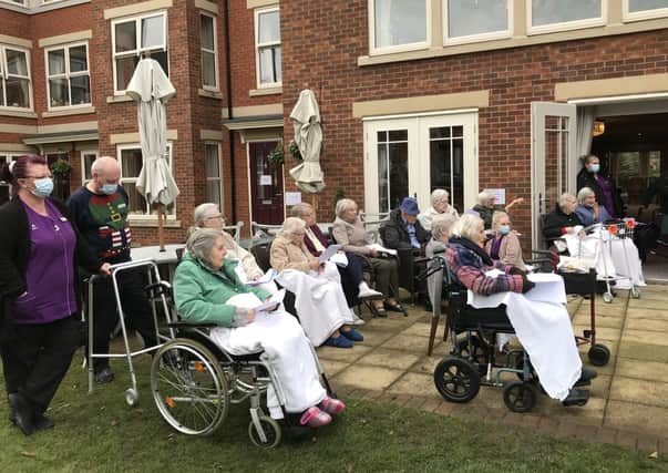 Residents at Manor House care home in Knaresborough enjoy the carols concert.