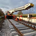 Additional track is laid west of Cattal Station as part of the NYCC improvement scheme.