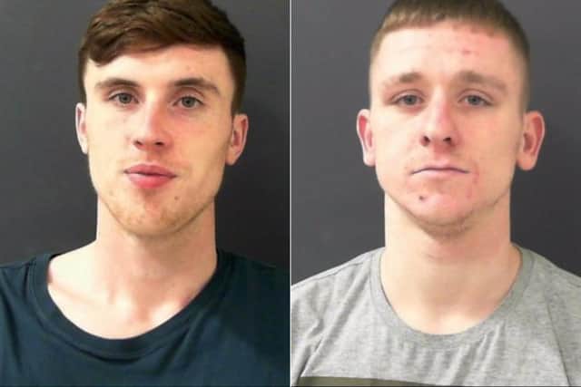 Ethan Jaake Bodally, 22, Swarcliffe, and Ben Anthony Bland, 21, Cross Gates. Photos: North Yorkshire Police.