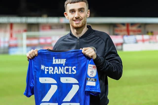 Ed Francis will wear the number 22 shirt at Harrogate Town. Picture: Matt Kirkham