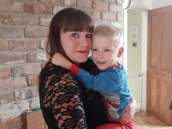 Supporting blood donor appeal - Harrogate mum Vicky with her five-year-old son Archie Flintoft.