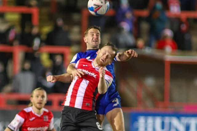 Josh Falkingham limped out of Town's recent win at Exeter City with a minor hamstring tear.