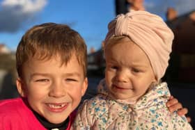 Harry Wickham and his cousin Rosie. He has already raised over £6,000 for Candlelighters.