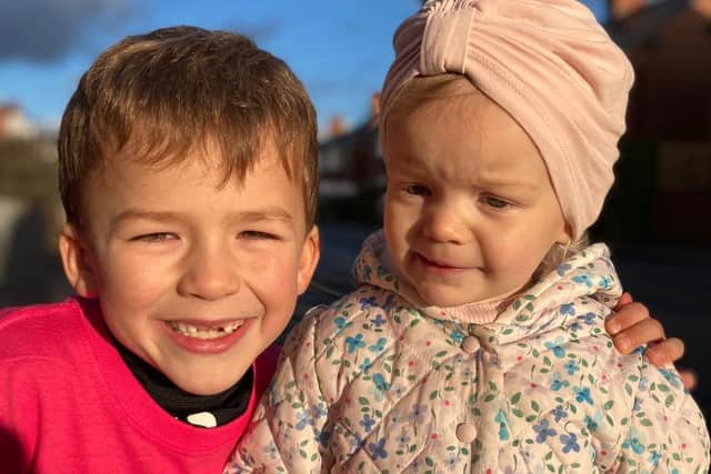 Harry Wickham and his cousin Rosie. He has already raised over £6,000 for Candlelighters.