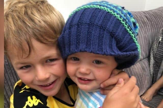 Harry Wickham and his cousin Rosie. He has already raised over £6,000 for Candlelighters.