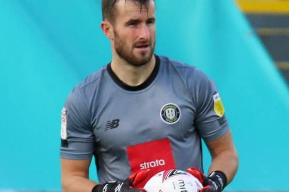 Harrogate Town goalkeeper James Belshaw. Pictures: Matt Kirkham
