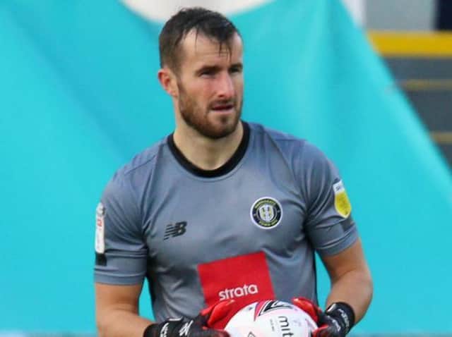 Harrogate Town goalkeeper James Belshaw. Pictures: Matt Kirkham