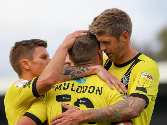 Harrogate Town will continue to play football during the latest Covid-19 lockdown. Picture: Matt Kirkham