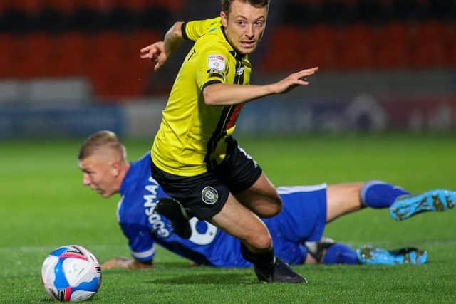 Jack Emmett's final appearance in Harrogate colours came during a 3-1 EFL Trophy success over Leicester City under-21s on October 6.